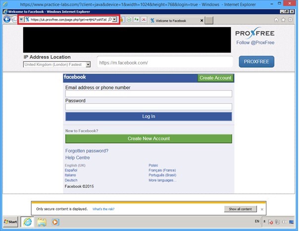 Practice Labs screenshot.